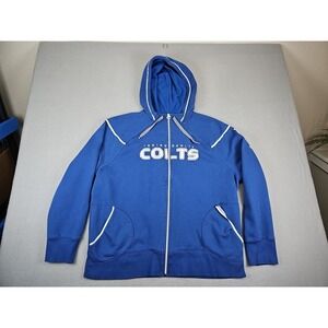 Vintage‎ Reebok RBK NFL Indianapolis Colts Full Zip Hoodie Men's XXL Blue